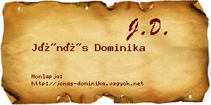 Jónás Dominika névjegykártya