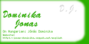 dominika jonas business card