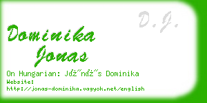 dominika jonas business card